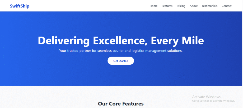Courier and logistics Management System